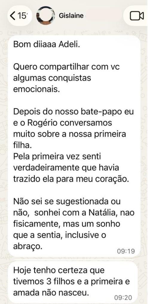 Depoimento de Gislaine sobre o COLO